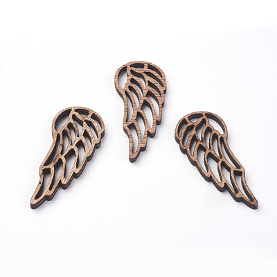 Undyed Wooden Sewing Big Pendants WOOD-S037-105-1