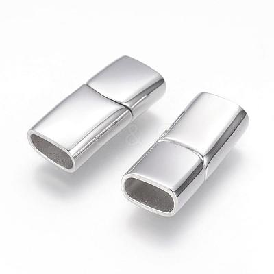 Tarnish Resistant 304 Stainless Steel Magnetic Clasps with Glue-in Ends STAS-G143-80P-1