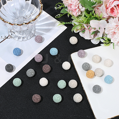24Pcs Unwaxed Natural Lava Rock Beads G-PA0002-12-1