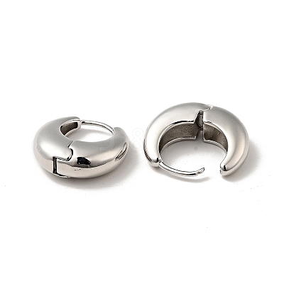 Rack Plating Brass Thick Hoop Earrings for Men Women EJEW-F288-06P-1