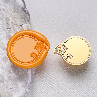 Geometric Leaf Frame Brass Stamp Heads AJEW-H149-03G-03-1
