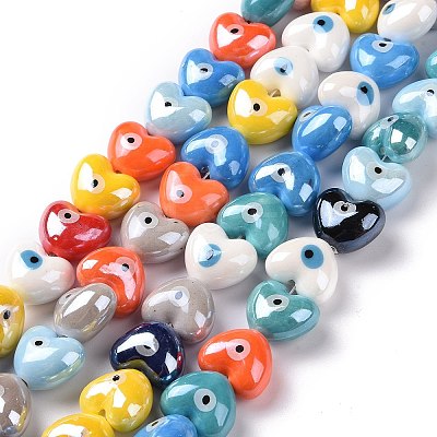 Handmade Porcelain Beads Strands PORC-K003-02-1