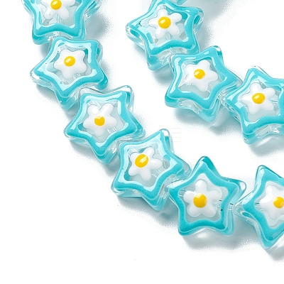Transparent Glass Beads Strands LAMP-K037-07B-1