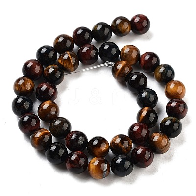 Natural Tiger Eye Beads Strands G-G448-10mm-21AB-1
