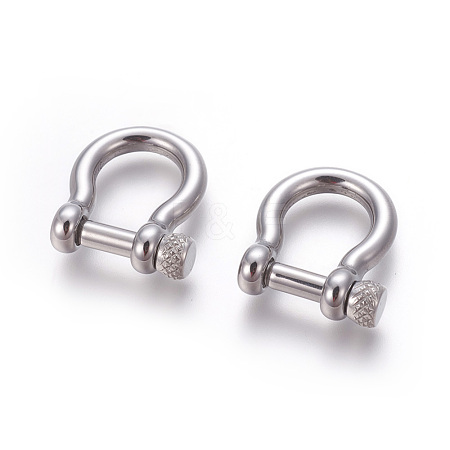 Tarnish Resistant 304 Stainless Steel Screw D-Ring Anchor Shackle Clasps STAS-E452-43P-1