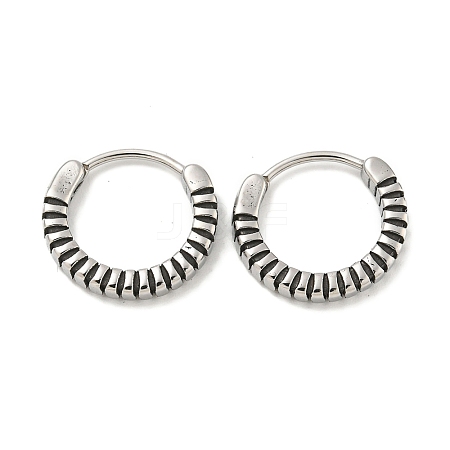 316 Surgical Stainless Steel Hoop Earrings EJEW-D096-09N-AS-1