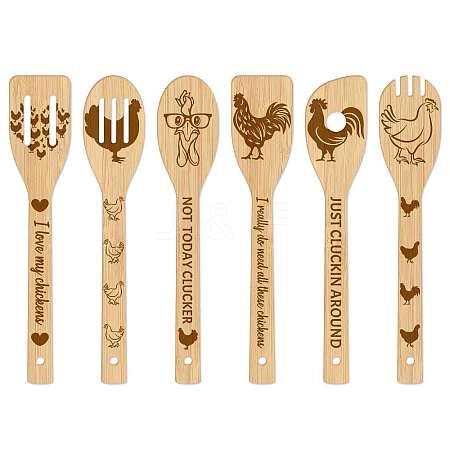 6Pcs Bamboo Spoons & Knifes & Forks AJEW-WH0411-005-1