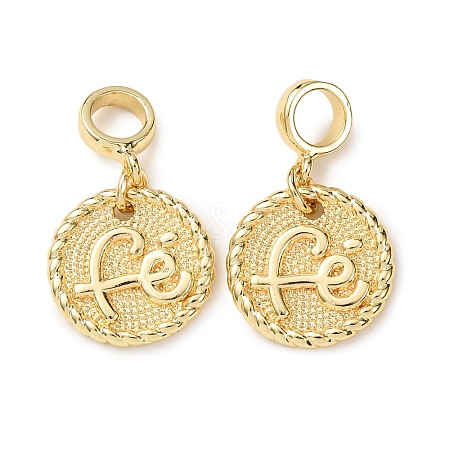 Brass European Dangle Charms KK-H278-01G-01-1