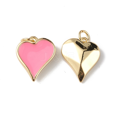 Eco-Friendly Rack Plating Brass Enamel Pendants KK-F848-02G-04-1