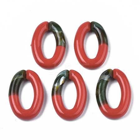 Two Tone Opaque Acrylic Linking Rings OACR-S038-035E-1