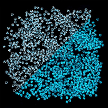 8/0 Luminous Glass Seed Beads LUMI-PW0001-186B-10-1