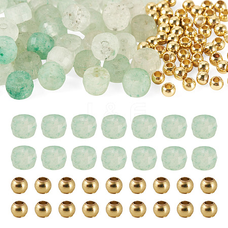 50Pcs Natural Green Strawberry Quartz Beads G-TAD0001-11-1