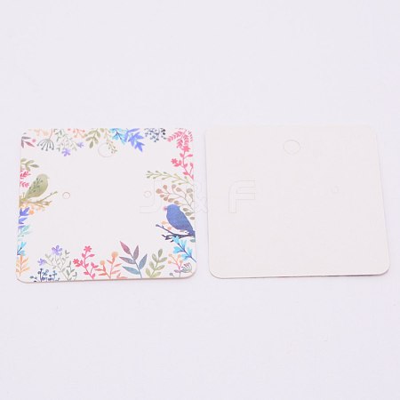 White Cardboard Earring Display Cards DIY-WH0209-30-1
