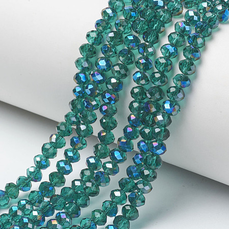 Electroplate Glass Beads Strands EGLA-A034-T4mm-I15-1