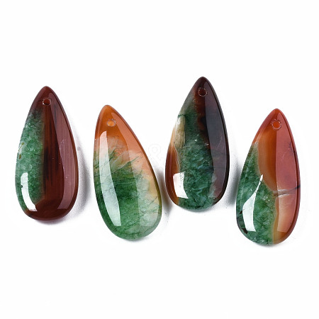 Natural Brazilian Agate Pendants G-S364-099B-1