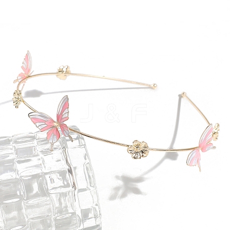 Platinum Alloy Butterfly Hair Bands PW-WG02E67-02-1