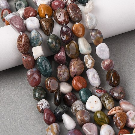 Natural Ocean Jasper Beads Strands G-E483-39B-1
