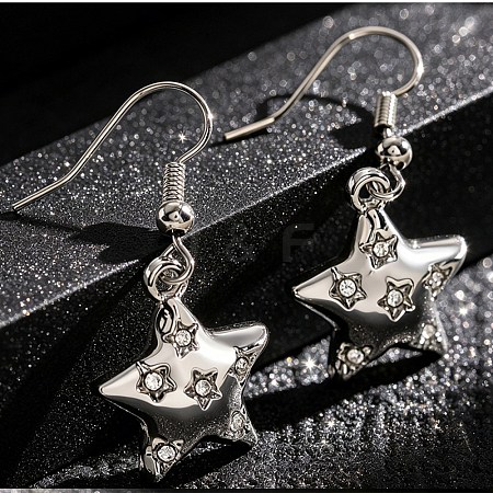 Women's Alloy Micro Pave Cubic Zirconia Dangle Earrings AL-CBA3C8B-05P-1