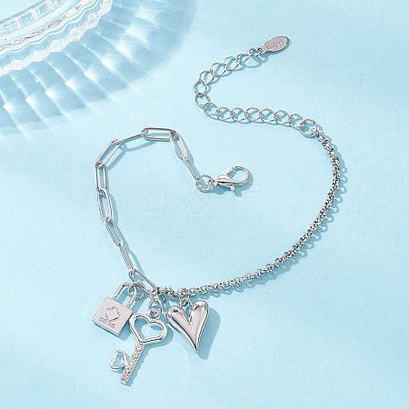 Alloy Charms Bracelets BJEW-JB12747-1