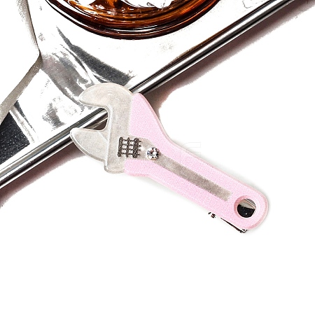 Cute Acrylic Tool Alligator  Hair Clip with Rhinestone PW-WG45B99-07-1