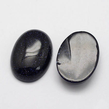 Synthetic Blue Goldstone Cabochons X-G-D860-A03-1