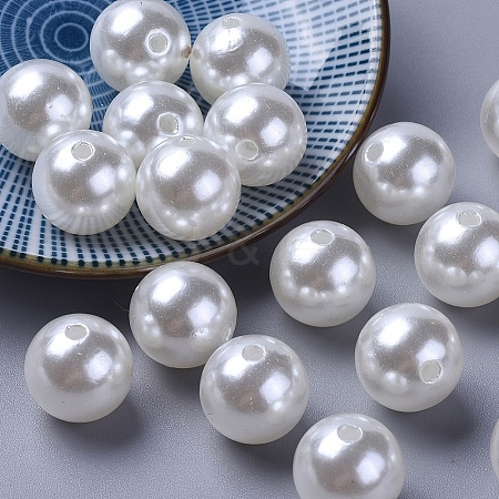 Imitation Pearl Acrylic Beads PL607-22-1