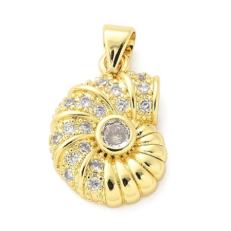 Brass Micro Pave Cubic Zirconia Pendants KK-S511-04B-G-1