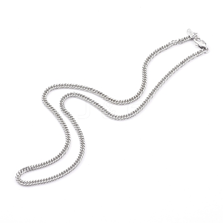 304 Stainless Steel Diamond Cut Cuban Link Chain Necklaces NJEW-JN03368-02-1