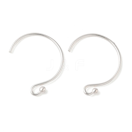 Rhodium Plated 925 Sterling Silver Earring Hooks STER-E068-05S-1