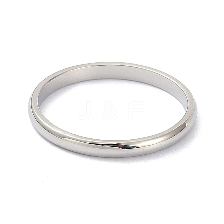 Non-Tarnish 2mm Polished Plain Dome Finger Ring for Girl Women RJEW-C012-05C-P-1