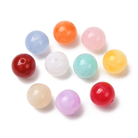 Two-Tone Imitation Gemstone Acrylic Beads AC-CBA7B05-13-1