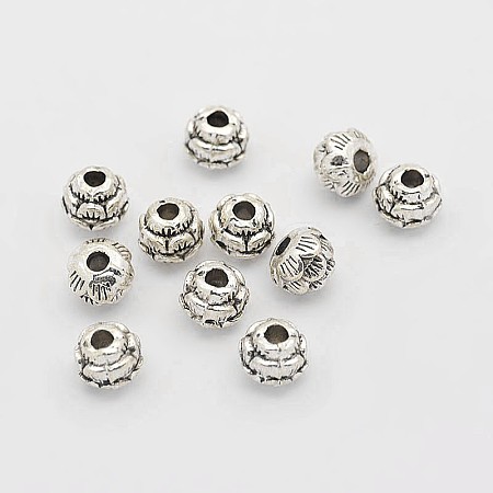 Tibetan Style Alloy Flower Spacer Beads X-TIBEB-O004-74-1