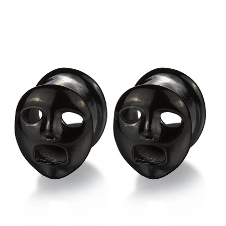 Halloween Ghost Face Brass and Alloy Ear Tunnels FS-WGACCDC-09-1