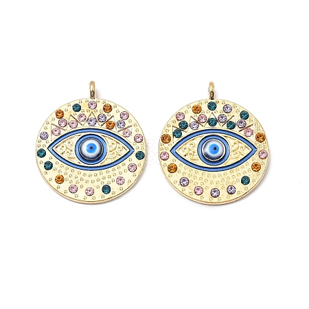 Alloy Rhinestone Pendants FIND-B051-07G-1