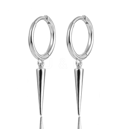 S925 Sterling Silver Cone Rivet Hoop Earrings High-end Ear Jewelry YU5340-4-1