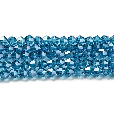 Transparent Electroplate Glass Beads Strands EGLA-A039-T3mm-A01-1