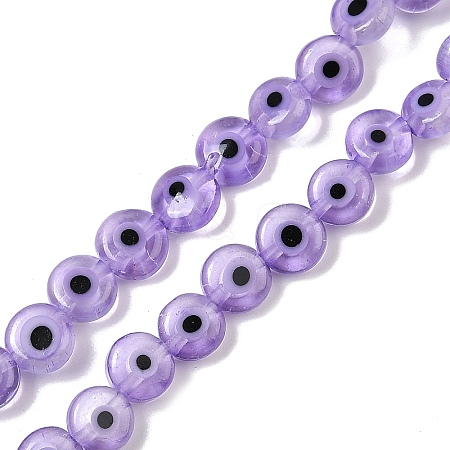 Handmade Evil Eye Lampwork Beads Strands LAMP-G164-10A-02-1