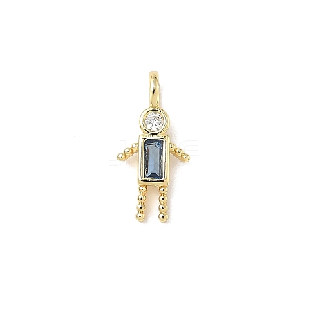 Brass Micro Pave Cubic Zirconia Pendants ZIRC-I356-17G-A08-1