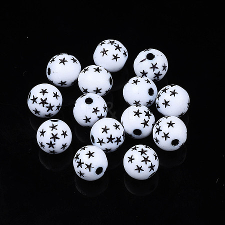 Opaque Acrylic Beads LS-MACR-N012-11-A01-1