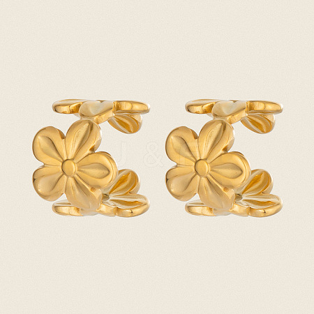 304 Stainless Steel Cuff Earrings for Women YW4360-1-1