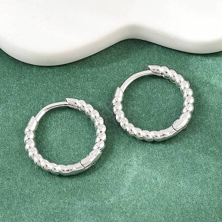 Brass Huggie Hoop Earrings KK-CBA8324-18C-P-1