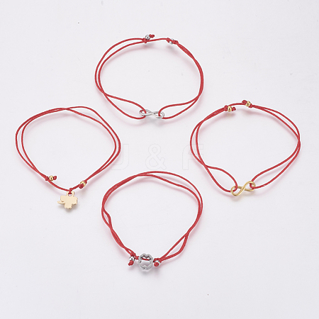 (Jewelry Parties Factory Sale)Adjustable Nylon Cord Multi-strand Bracelets BJEW-F354-27GP-01B-1