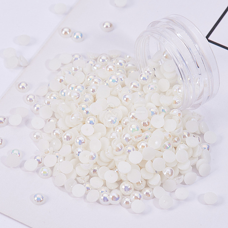 ABS Plastic Imitation Pearl Cabochons MRMJ-T021-4mm-15-1