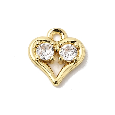 Brass Micro Pave Cubic Zirconia Pendants KK-L258-11G-03-1