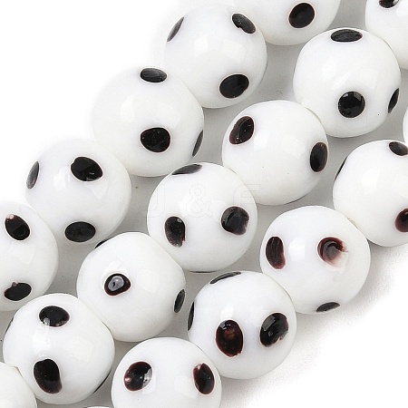 Handmade Lampwork Beads LAMP-D002-10mm-01F-1