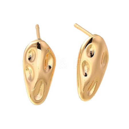 Brass Stud Earrings KK-K294-34G-1