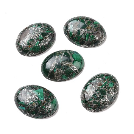 Natural Malachite Cabochons G-E464-42T-1