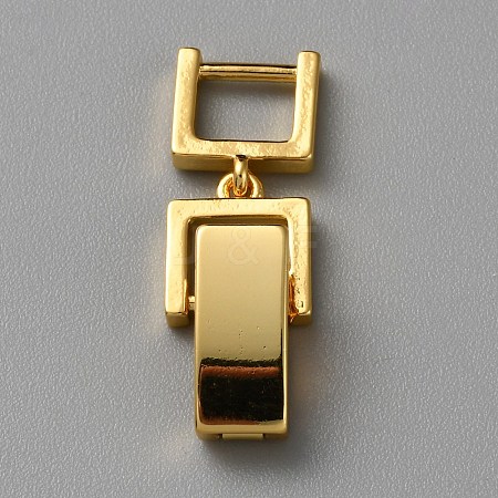 Brass Fold Over Clasps KK-WH20003-02G-1