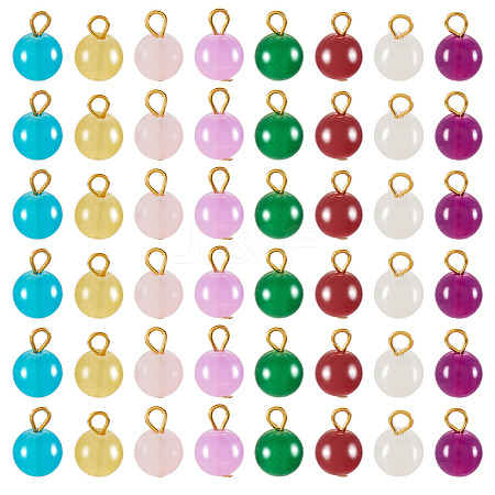 Glass Round Pendants PALLOY-TADJ00001-03-1