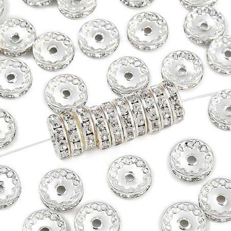 Brass Rhinestone Spacer Beads X-RB-A014-Z12mm-01S-1
